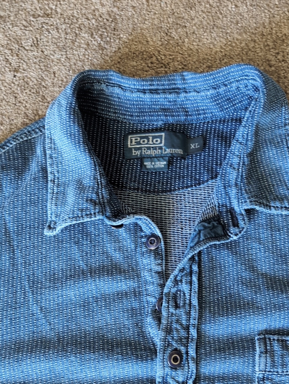 Polo by Ralph Lauren Blue Old School Polo Shirt Xl